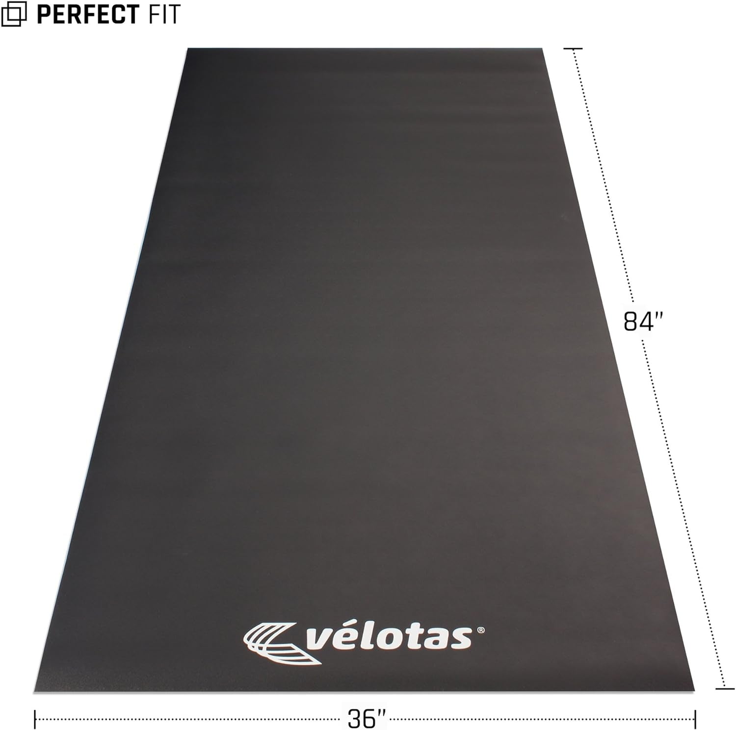 Velotas Pro Series High Density Personal Fitness Equipment Mats, Protective Flooring underneath Treadmills, Stationary Bikes and Weight Bench, Multiple Sizes